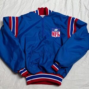 NWOT DeLONG NFL Windbreaker 1/4 Zip Pullover Jacket, Size Large, Made in the USA